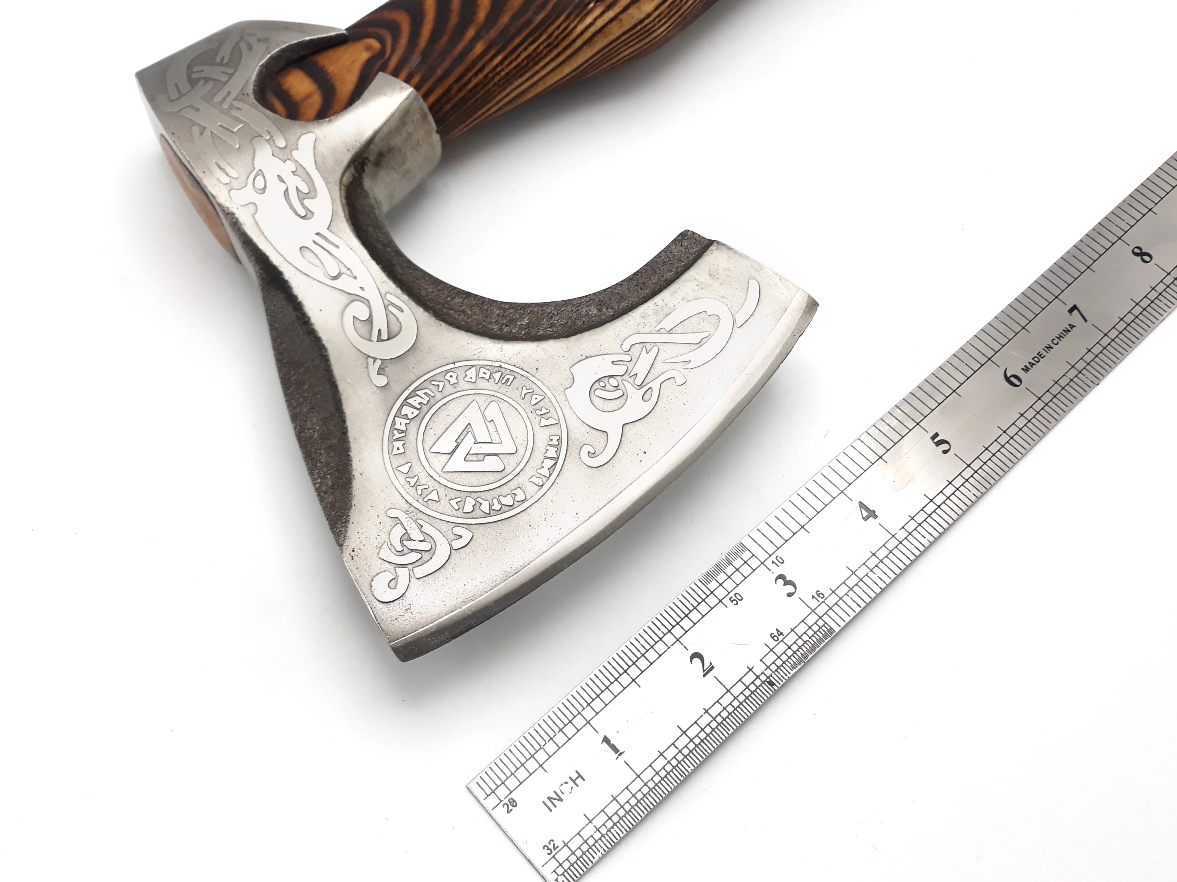 1095 High Carbon Steel Embossed Head Axe
