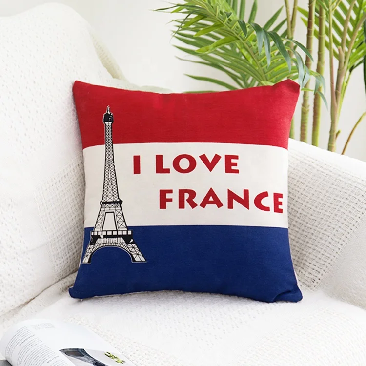 2019 Popular Style  flag pattern  Cushion Cover Decorative Sofa Pillow Case  Unstuffed Pillow Cover Wholesale
