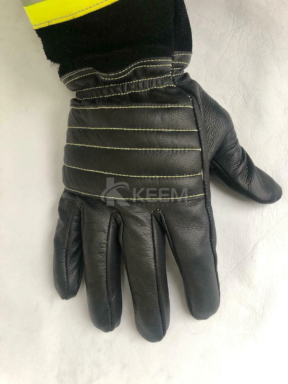 New Cowhide Firefighter Reflective Flames Retardant Protective Gloves Heat Insulation Wear-Resistant 40CM Long Rescue Work Glove