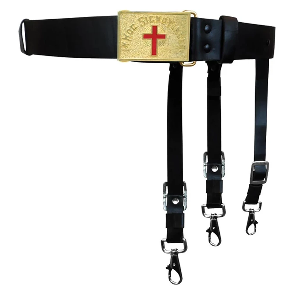 Масонская эмблема на портупея тамплиеров последние Commander кожаный