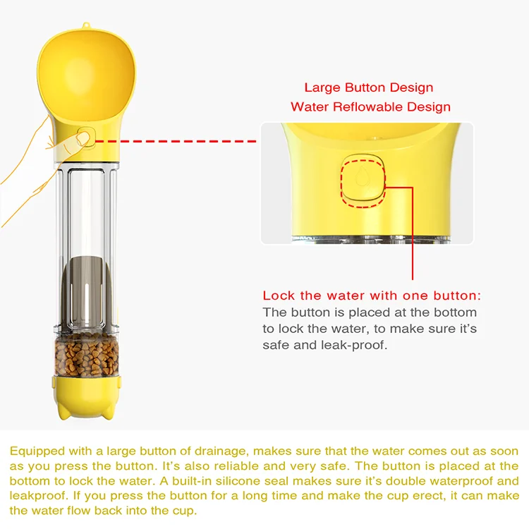 Amazon Top Seller New Design Dog Travel Portable Pet Water Bottle For