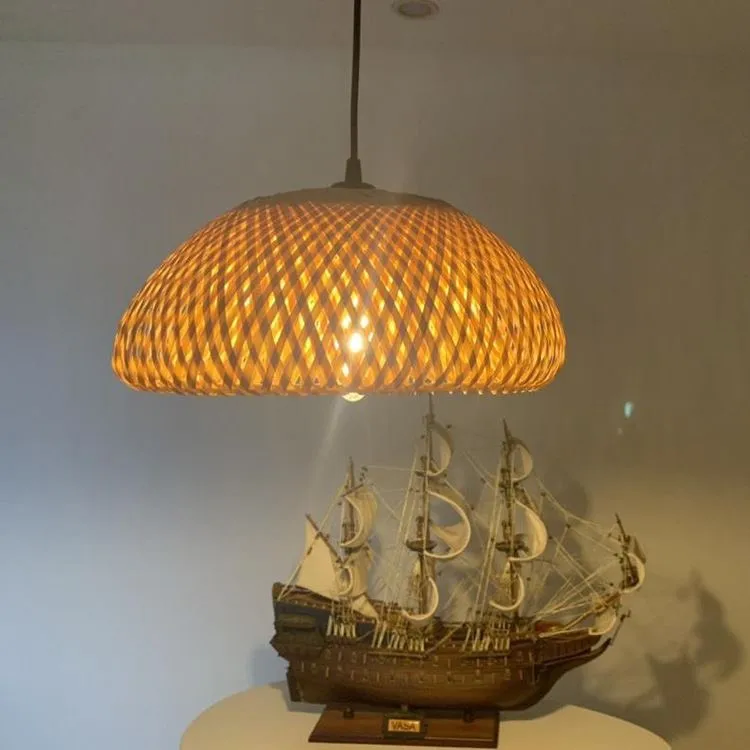 Wholesale High Quality Handmade Ceiling Light Round Bamboo Lampshade Chandeliers & Pendant Light Home Decor Made in Viet Nam
