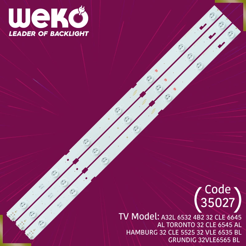 TV LED BACKLIGHT- SAMSUNG_2015ARC320_3228 ART07_REV1.0_150725_LM41-00175A - 63.4 CM 7 LEDS- TOTAL 3 PCS