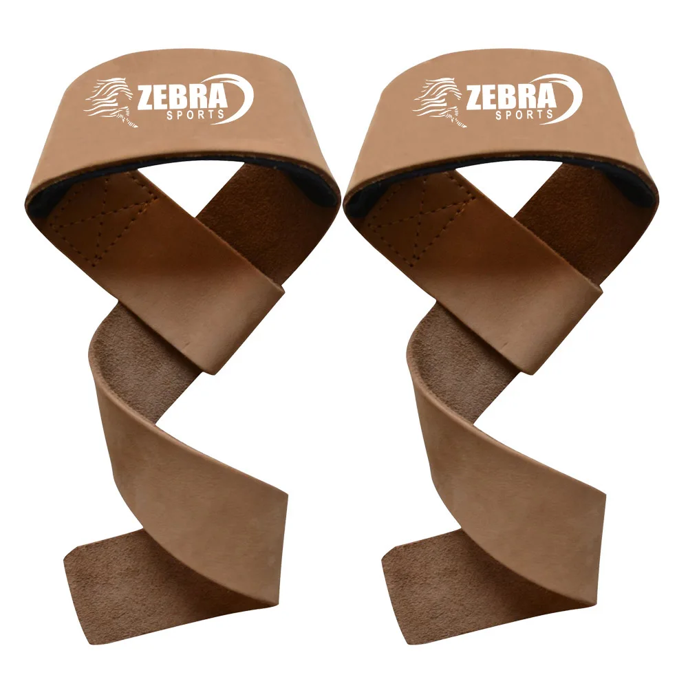 Customized Leather Lifting Strap Weight Wrist Custom Logo Fitness Gym Bodybuilding Workout Straps