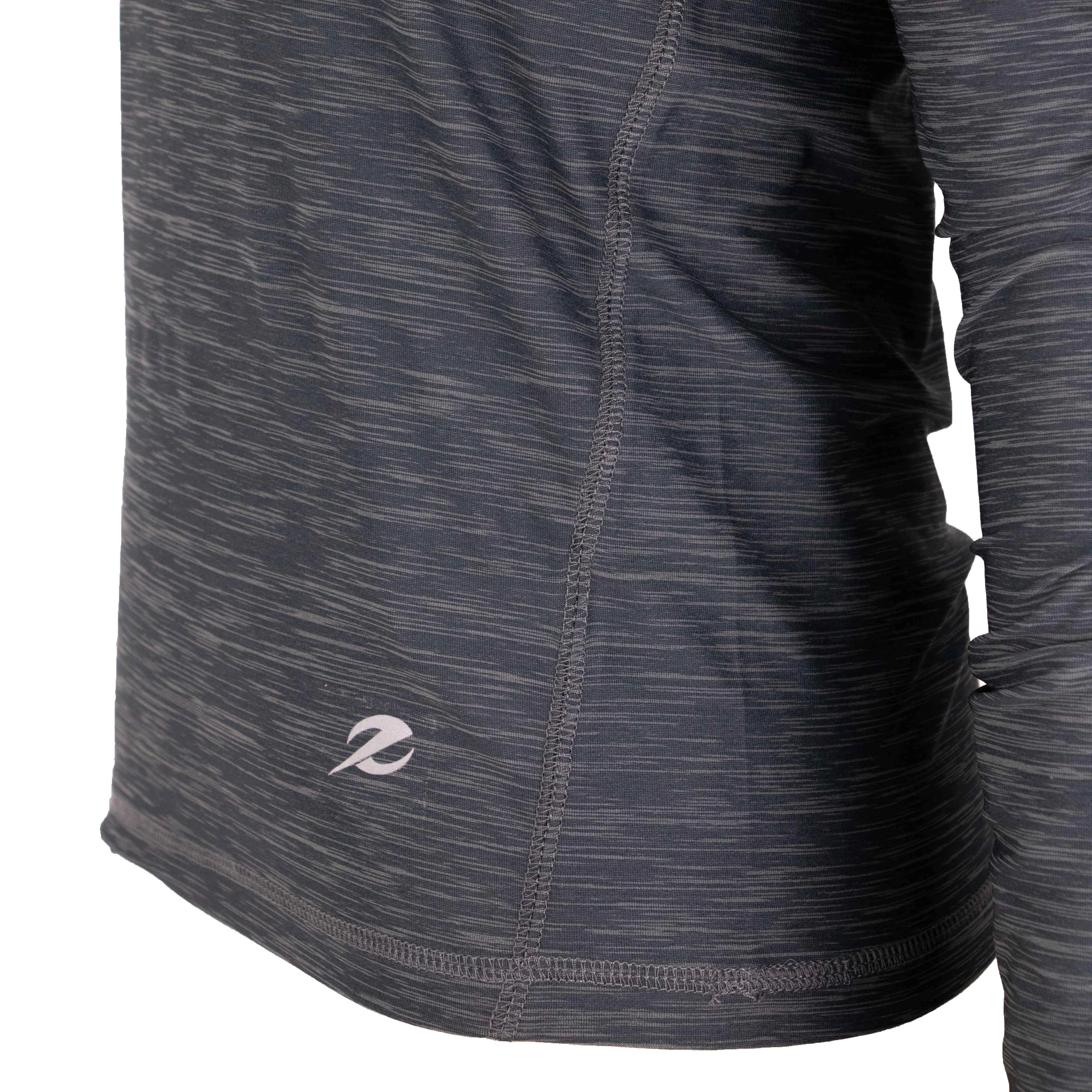 Melange Compression Shirt Custom Performance Black Gray Fitness Wear Clothing for Kids