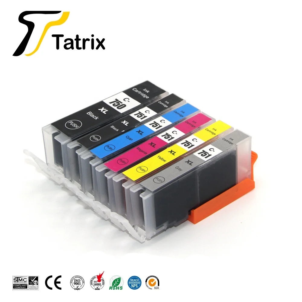 Tatrix PGI-750XL PGI750XL CLI-751XL CLI751XL совместимый картридж с чернилами для принтера для Canon PIXMA MG6370 MG6670 MG7570