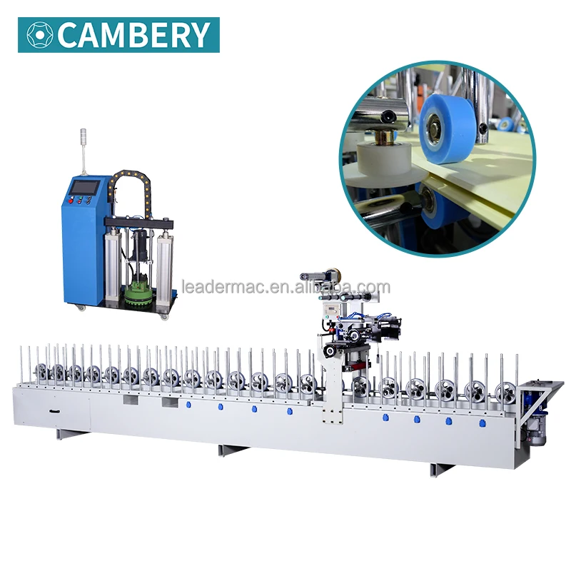 PUR hot melted aluminum profile wrapping machine supplier PUR wood aluminum laminated wrapping machine