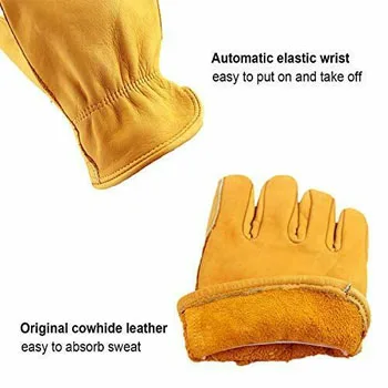 Leather Work heat resistant Labor Protection Hand Safety Gloves for Industrial Work Garden Construction Mechanics