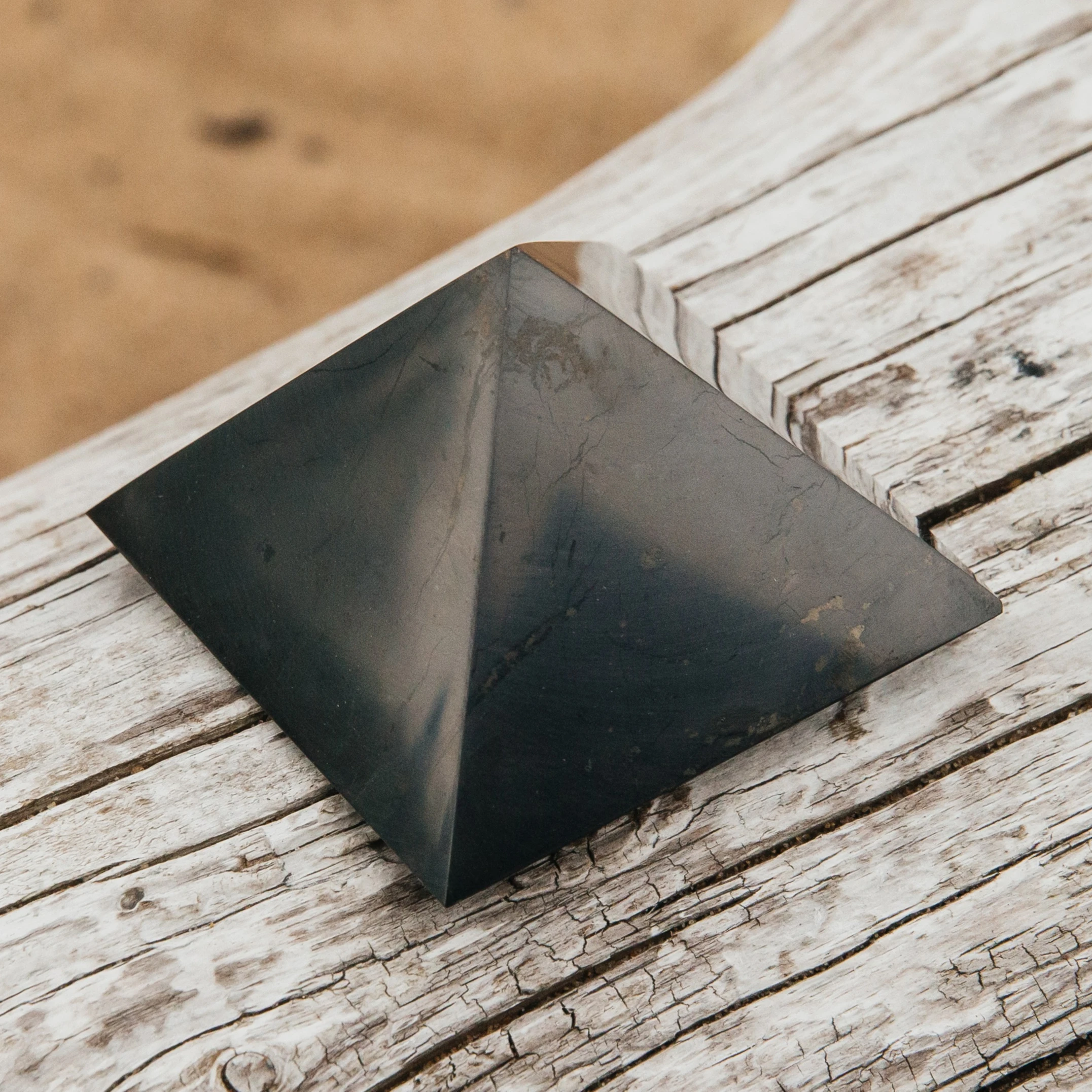 Shungite pyramids 3 cm Polished, Stone from Karelia Russia, Perfect Gift/Souvenir w/ stone pyramids shungite crystals Healing