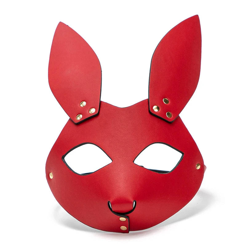 Hot sale PU leather Sexy Mask Harness Mask BDSM Bondage Fetish Wear SM Games Women Fox Eye Mask