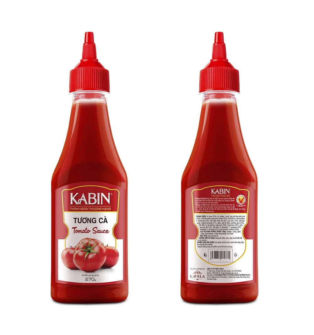 Fresh Tasty Red Tomato Sauce Tomato Paste  270gr Plastic Bottle from Vietnam Best Supplier at competitive price