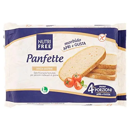 Gluten Free SLICED Bread 300g (4x75g) ISO Single Package Packaging with 5 Shelf Life White Bread Grain Flavor Salty 0.3 Kg IFS