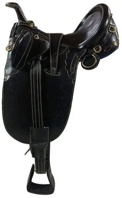 Star International Leather Stock man Bush Rider with Horn Australian Stock English Horse Saddle