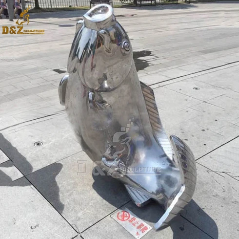Custom Made Metal Sculpture Art Stainless Steel Statue Designer Garden Large Fish Stainless Steel Sculpture