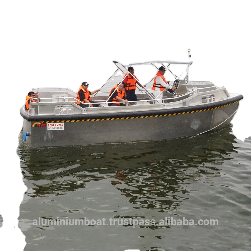 High Performing Standard Size Aluminium Pilot Tug Work Boat with A Sturdy Static Bollard Pull for Sale