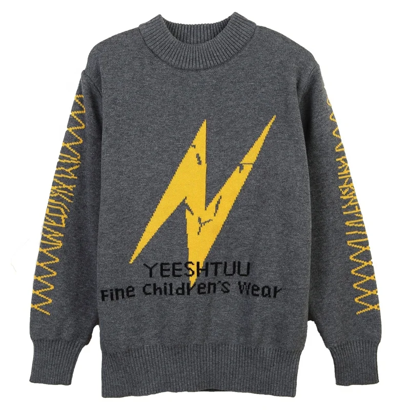 
New arrival children boys breathable and comfortable o-neck long sweater 