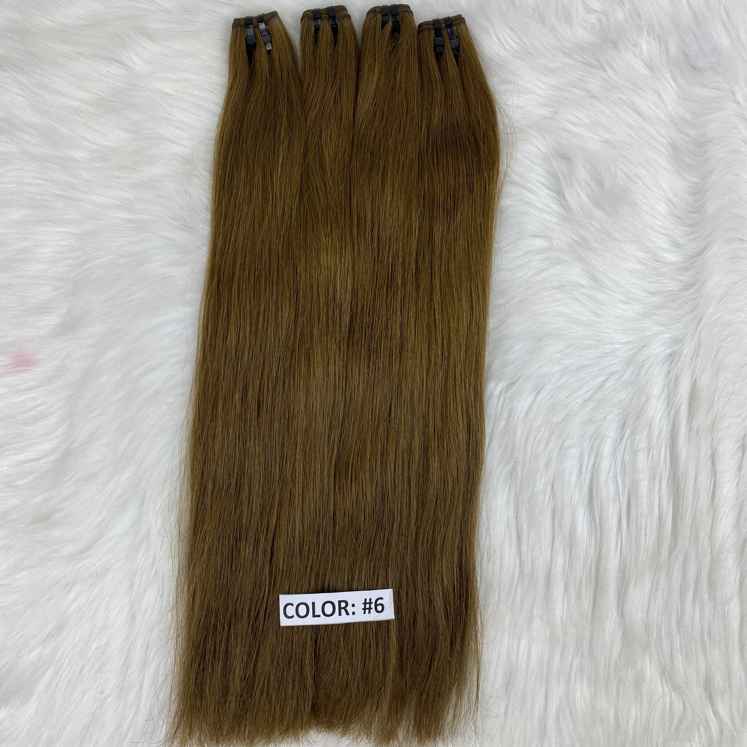 
Top Trending Straight chestnut color machine weft Raw Vietnamese Hair 100% Virgin Hair Extensions SIlky And Soft Hair 
