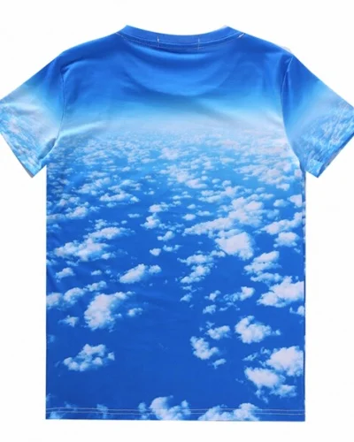 100% хлопковая футболка с градиентным цветом, модная футболка с круглым вырезом