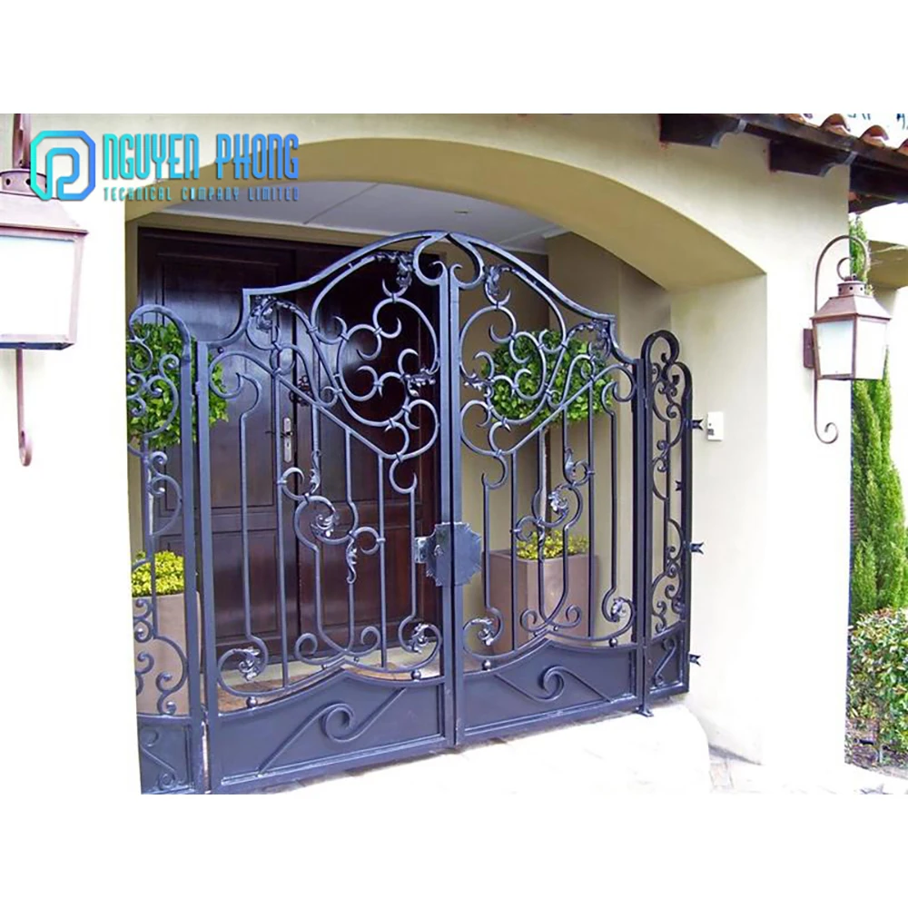 Производитель OEM дизайны кованых железных ворот по индивидуальному заказу