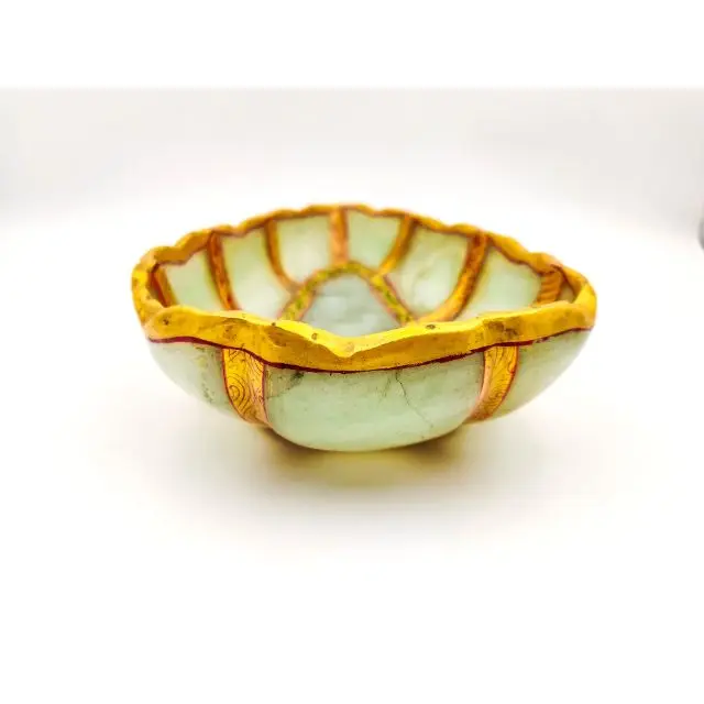 Green Aventurine Painting Bowl Gemstone Material rose quartz Bowl Product