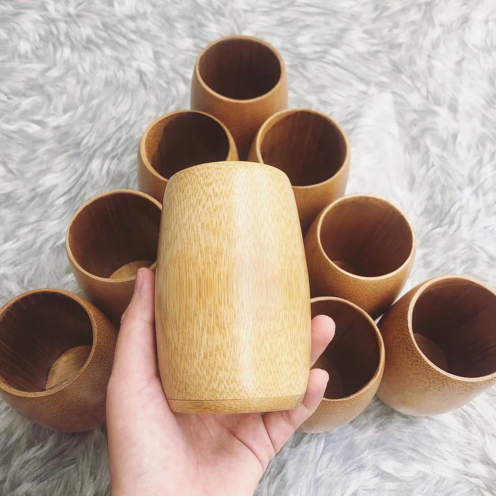 Bamboo cups ecofiendly Amazon Hot Selling 2021 100% Natural Bamboo Coffee Cup Baby Customized Logo Bamboo Cups