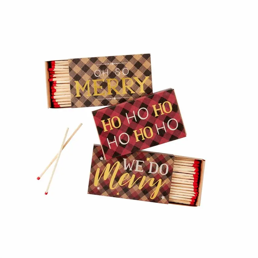 Wholesale Custom Logo Matchsticks Cigar Gift Box Colored Candle Matches