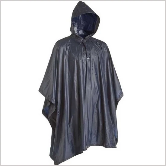 Camouflage Heavy-Duty Waterproof Rain Jacket Long Nylon and Polyester Poncho Coats for Outdoor Security OEM Available