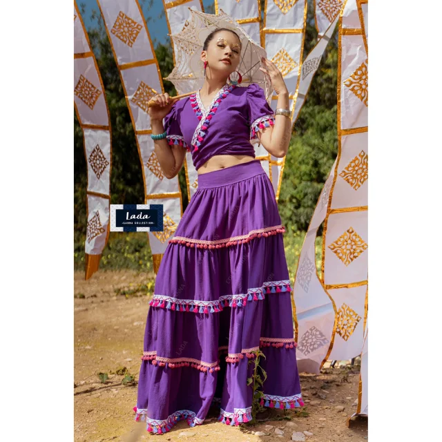 Хит продаж! Тайские повседневные женские платья премиум-класса ручной работы от Lada Lanna коллекция 042 набор Kanom-Chun