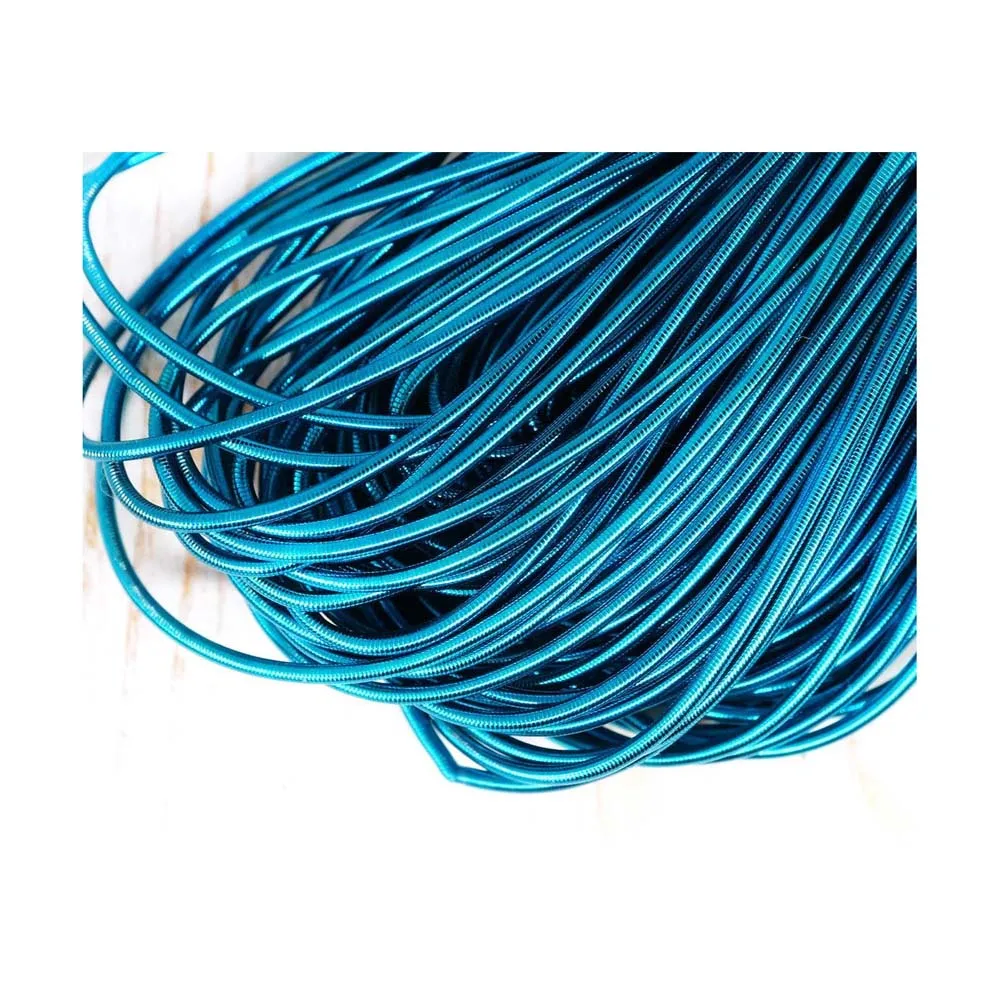 Sea Blue Round Smooth Copper Hand Embroidery French Fine  Wire Goldwork Bullion Indian Gimp Dabka Purl Thread