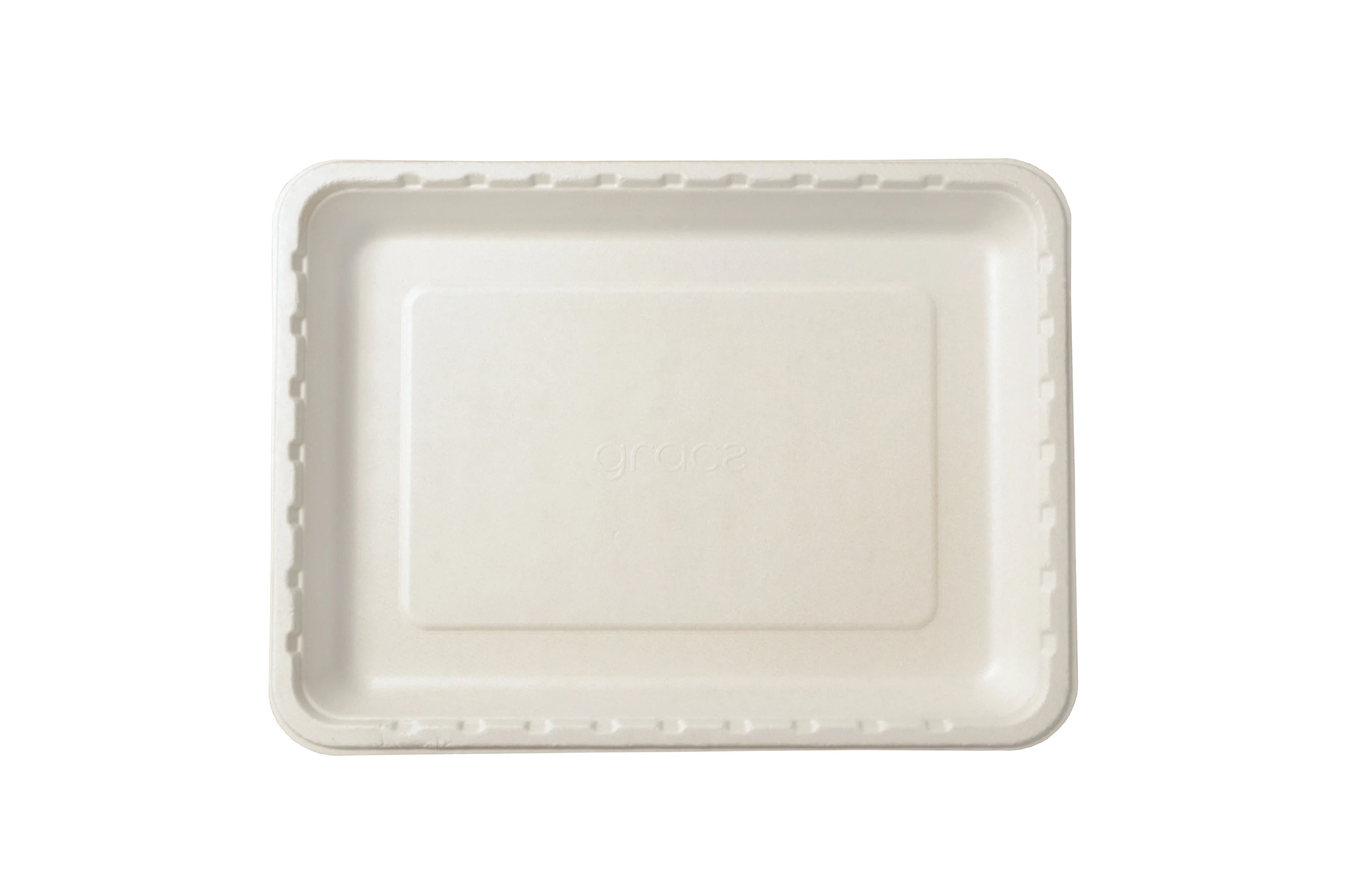 Gracz Simple Tray T303 Brown Tray 7.8 inches Disposable Biodegradable Made of Sugarcane Pulp