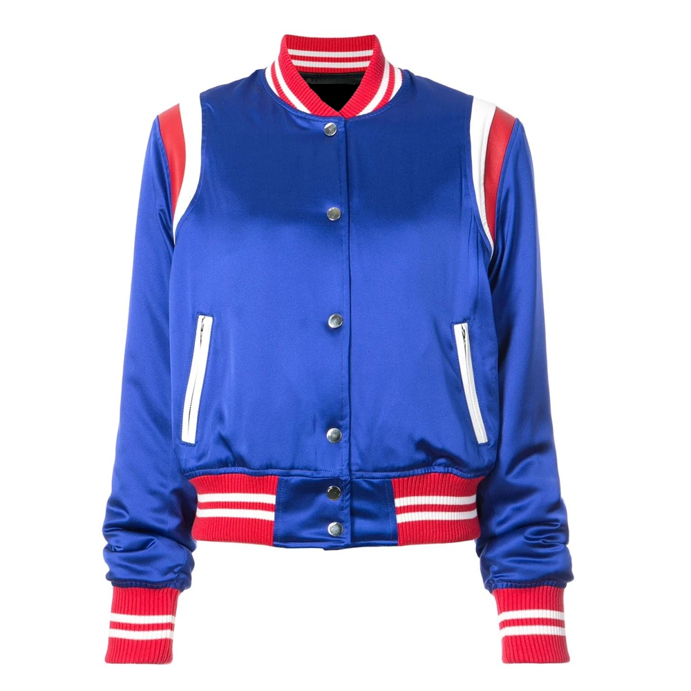 Wholesale made satin Varsity Jackets Warm Fabric Made Casual/Street Jackets For Youth