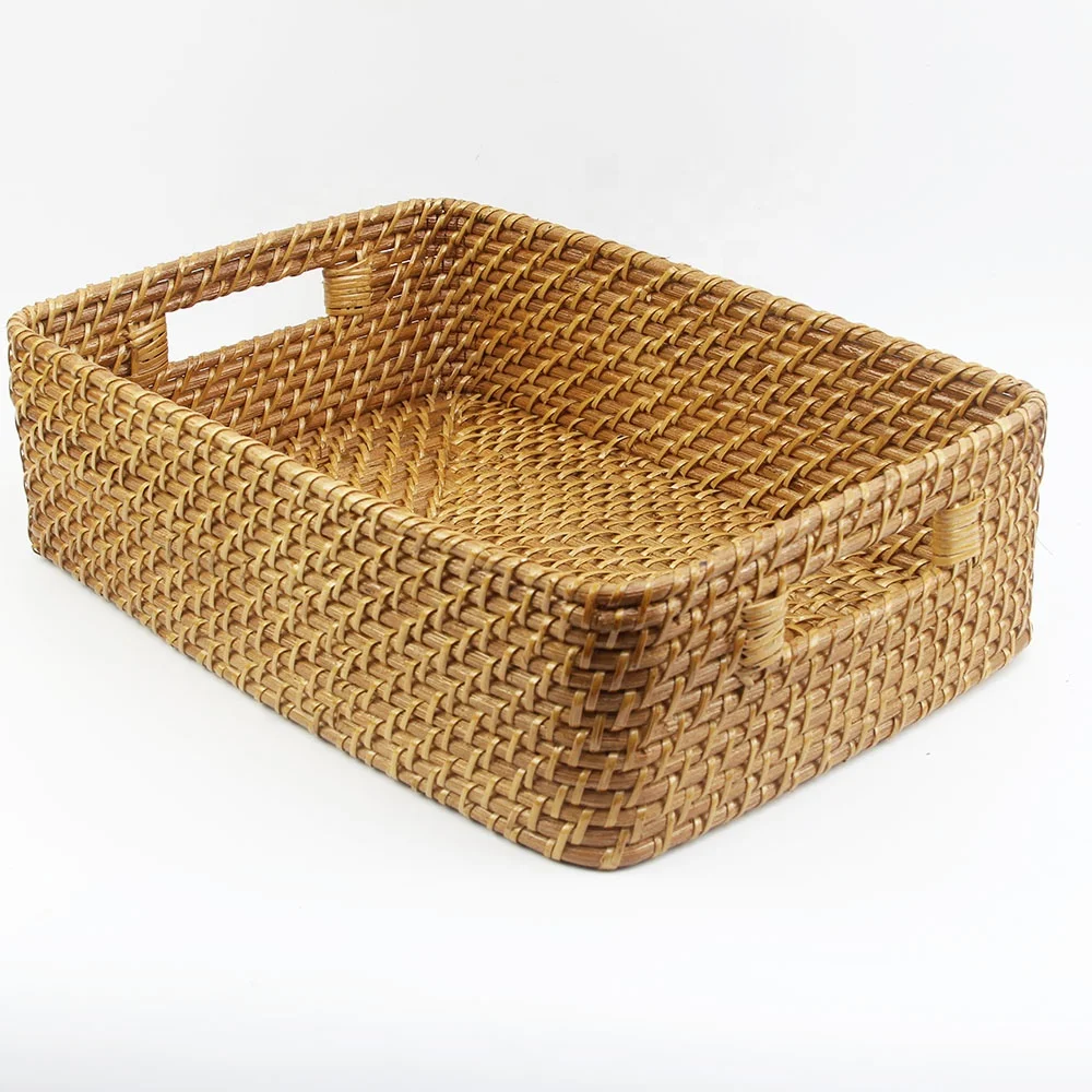 2022 Hot Selling Natural Material Rattan Basket Handwoven Storage Baskets Dry Food Container Storage Baskets  Made In Vietnam