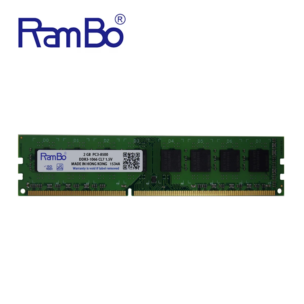 RamBo ram memory long dimm DDR3 1066mhz PC3-8500 CL7 2GB desktop ram