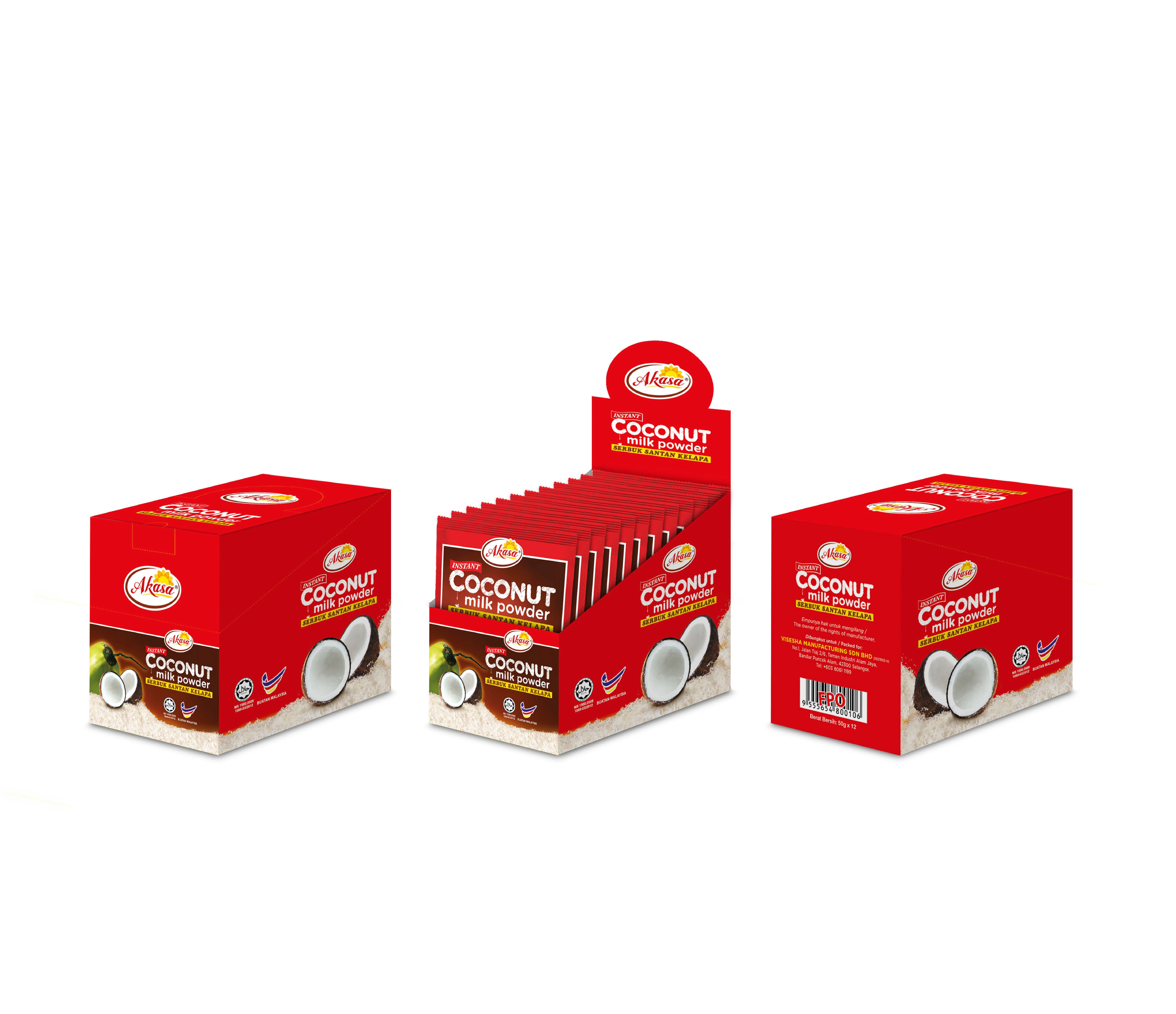 Akasa Coconut Milk Powder Coconut cream maltodextrin creamer hydrogenated palm oil sodium caseinate emulsifiers