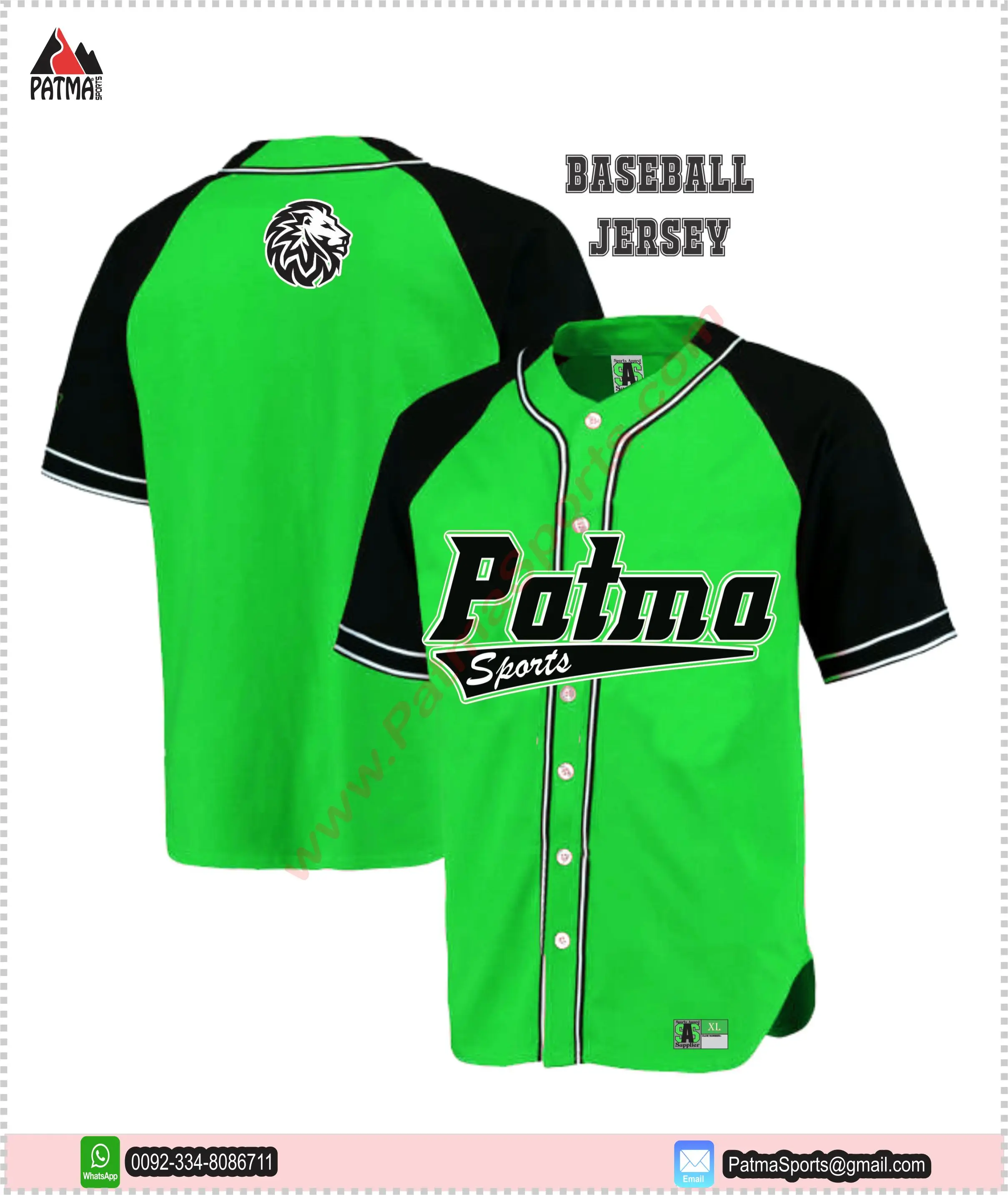 Custom Tackle Twill Team Name Logo Number Printing sports baseball Jersey with your custom logo , Labels, Tags Puff Printing
