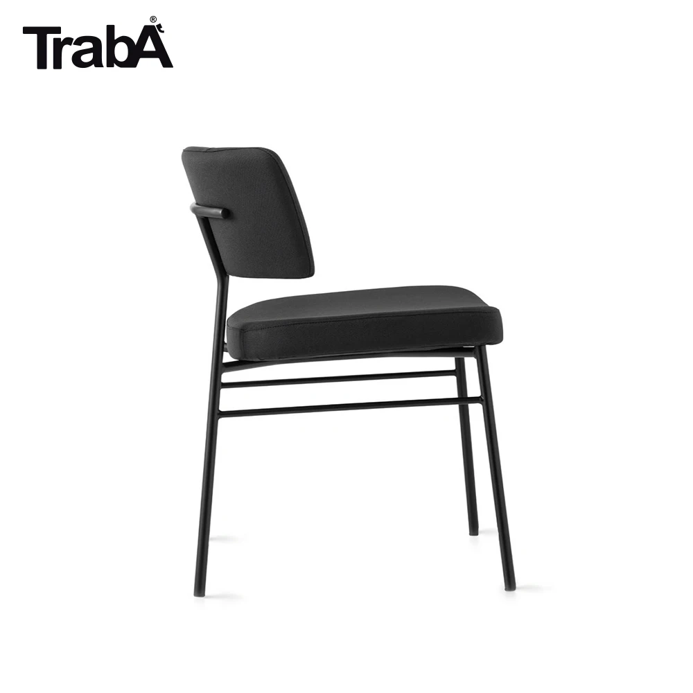 Best Quality Chair metal frame padded seat backrest fabric stackable
