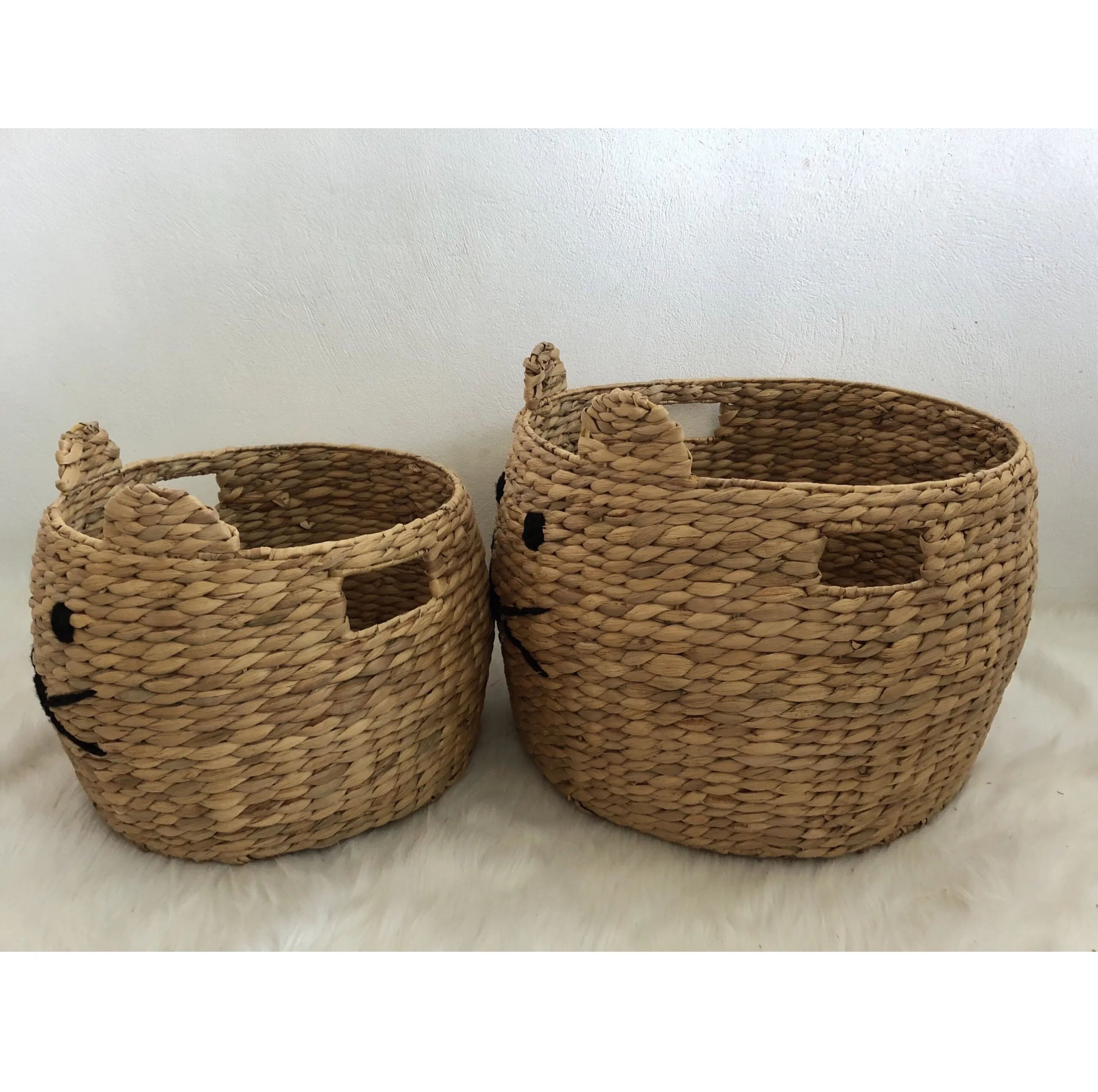 Best Selling Animal Basket For Kid - Natural Water Hyacinth Basket For Kids room, Laundry, Home Decoration - OEM ODM
