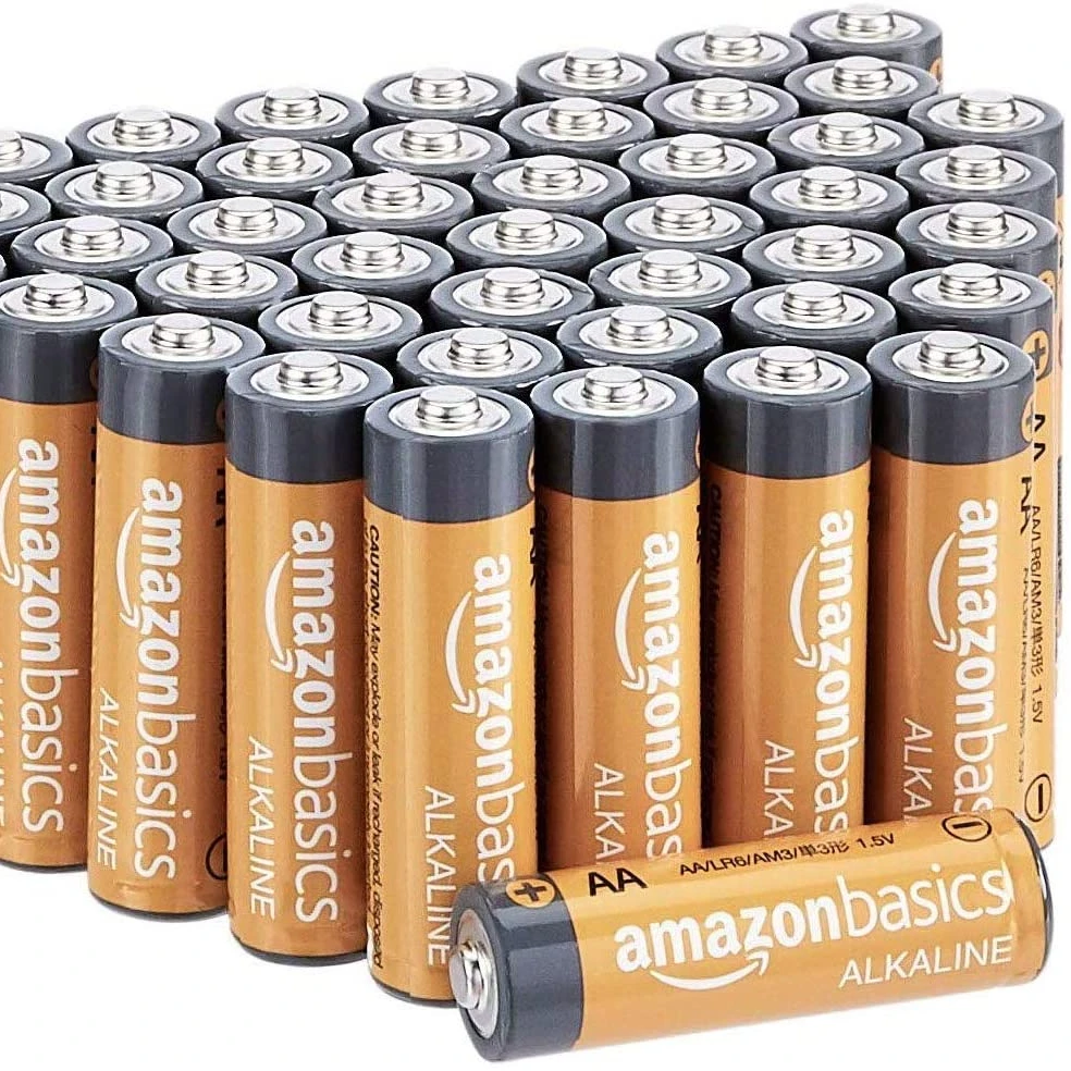 Amazon Basics 48 упаковок AA Высокопроизводительные щелочные батареи, срок годности 10 лет, легко открыть