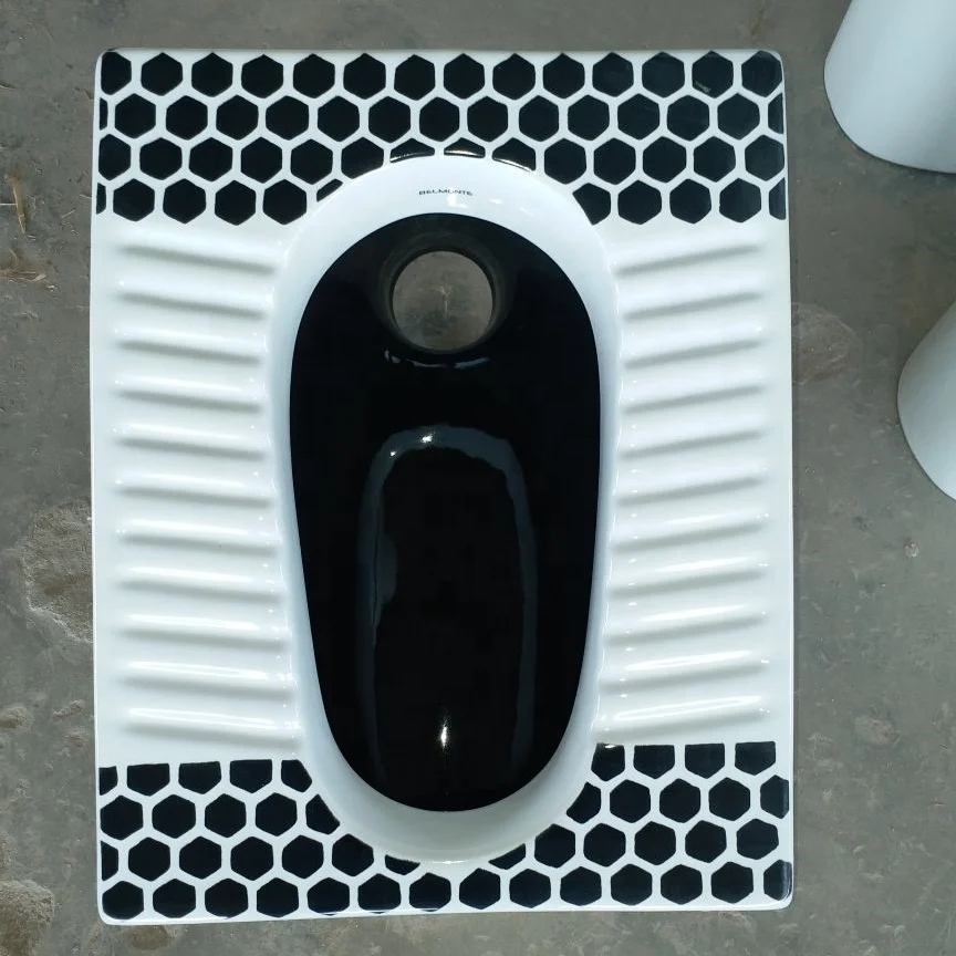 Hot Black Color High Quality Bathroom Suit Ceramic One Piece Toilet Commode with Pedestal Wash basin in Porcelain Product