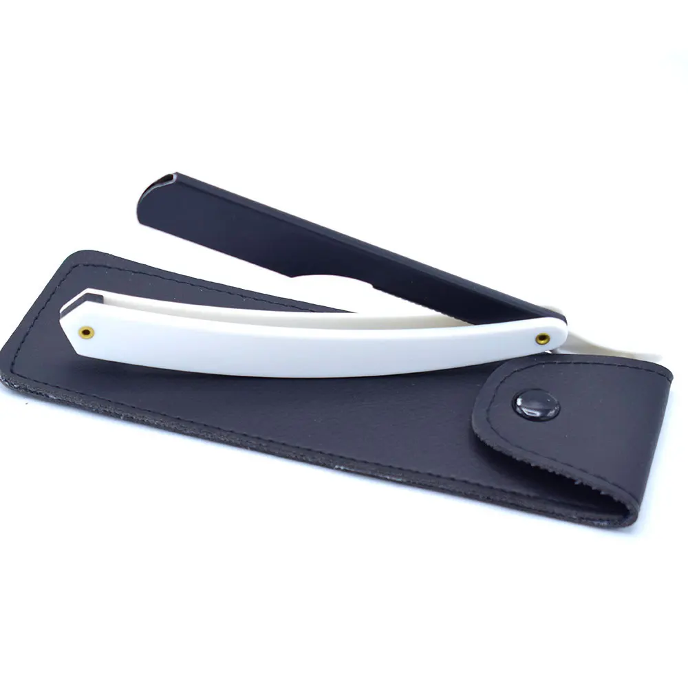 Disposable Single Blade Straight Edge Razor with Slide-Out Plastic Handle Safety Barber Razor for Hair Face Bikini Shaving