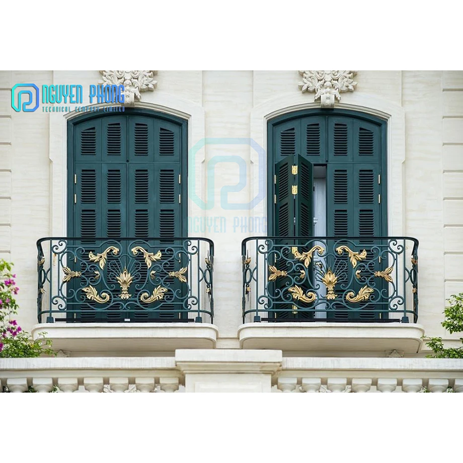 Best Standard Manufacturer Prices Wrought Iron Balcony Balustrade Railing Design