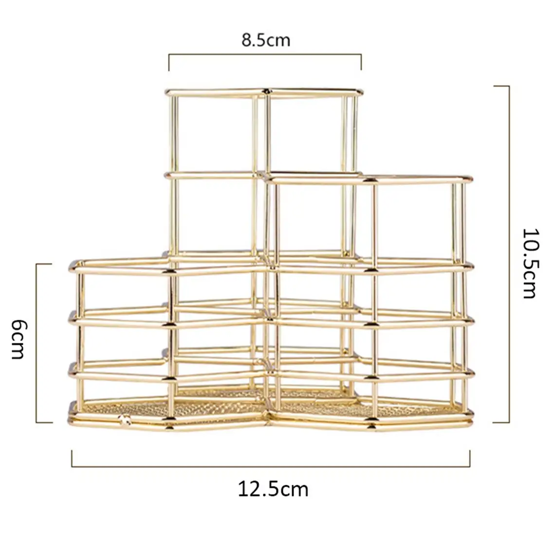 Стандартный дизайн 3-Отсек чистый Железный сетчатый держатель ручки эксклюзивное качество индивидуальная форма и размер железный Органайзер