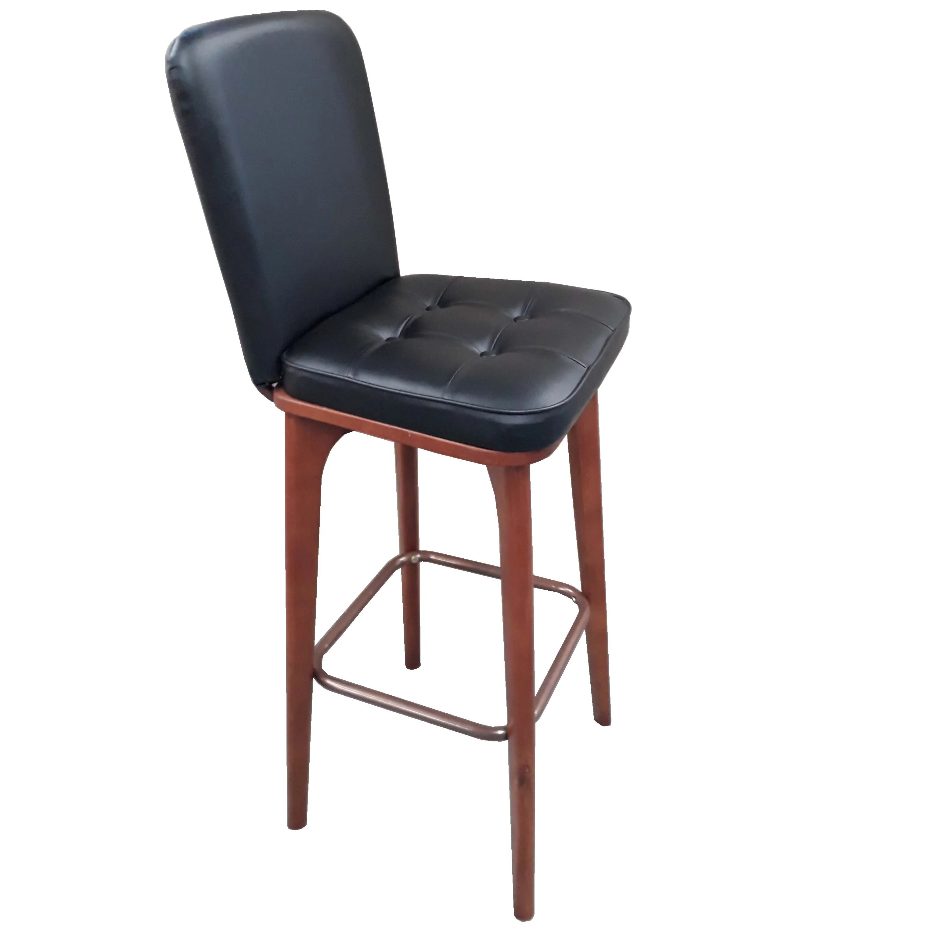 Bar Furniture Supplier Excellent Quality Leather Seat Wooden Stool Chair
