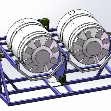 
rock and roll open flame rotational moulding machine for water tank and septic water tank 