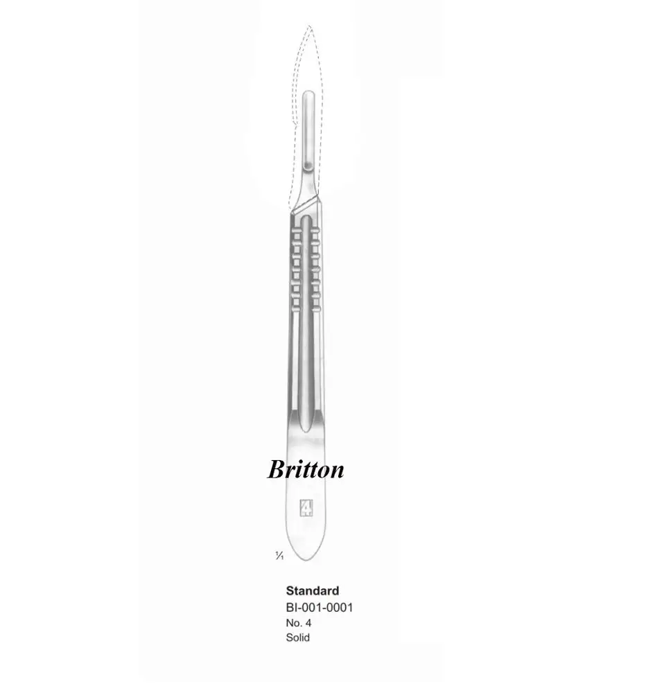 High Quality No. 4 Medical Sclaple Handle Stainless Steel Manual Knife Basis for Surgical Instruments