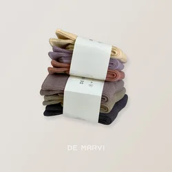 DE MARVI Kids Toddler Non-slip 3pairs Socks sets Girls Boys Socks Wholesale Korean Manufacturer MADE IN KOREA