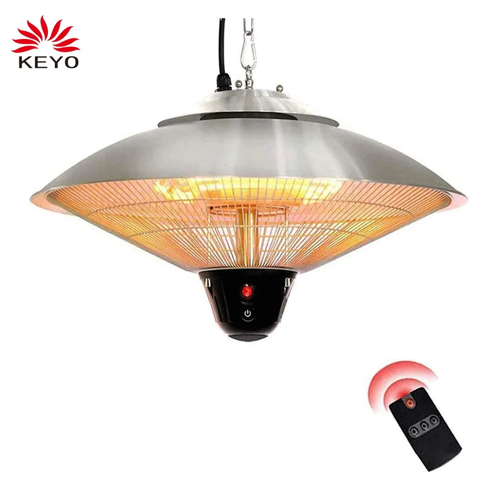Double Heating Elements Celling Hanging Indoor and outdoor Electric Heater Waterproof Quiet Operation Infrared Heater