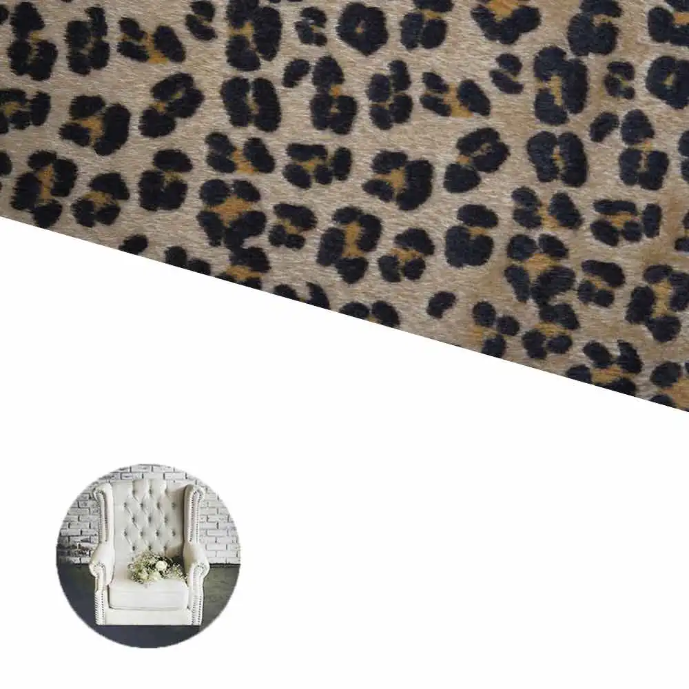 amazon hot selling polyester faux leather vinyl animal gray patterned fur  fabric for iphone xr case