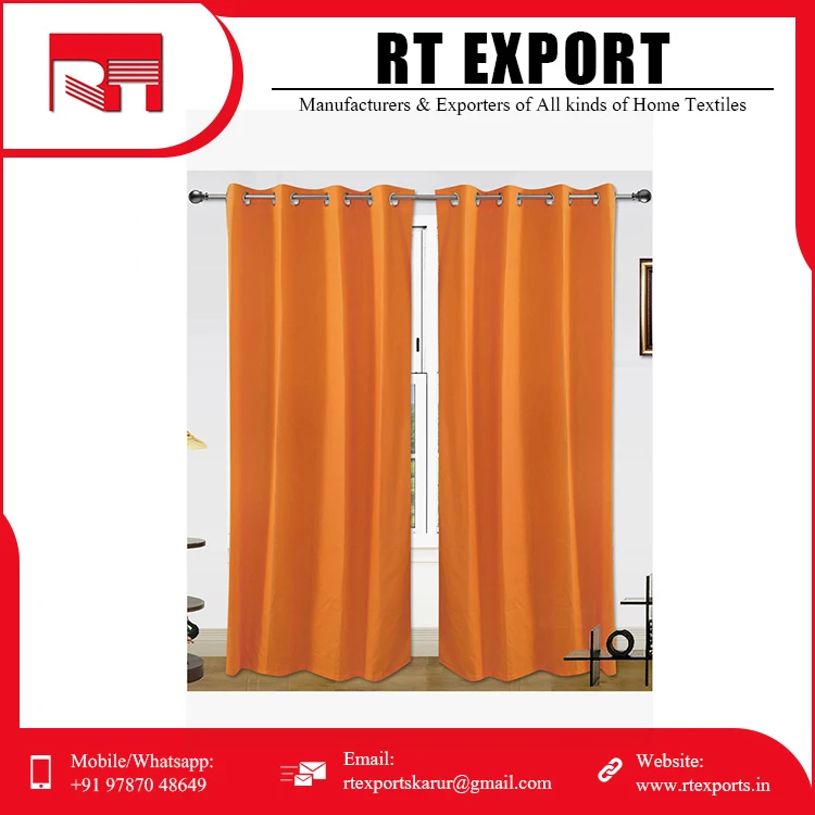 New Arrival Customized Design 100% Soft Cotton Material Modern Style Door Curtains Indian Supplier