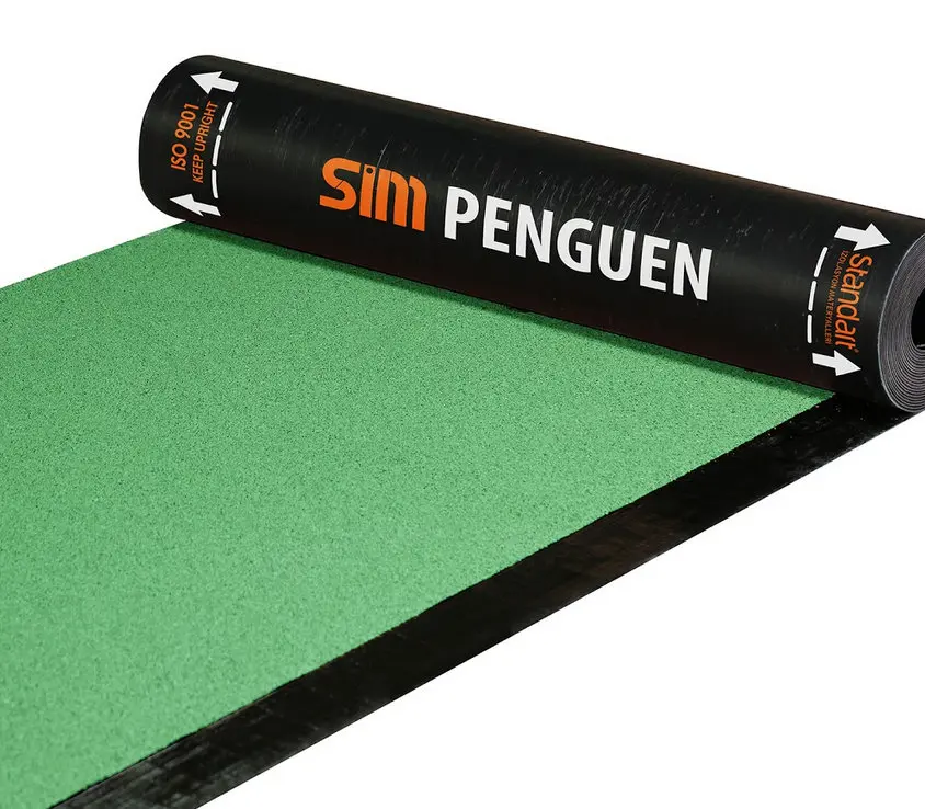 Polyester Reinforced Colored Mineral Stone Coated Waterproofing MembranePenguen Reflective Mineral Coated SF40 AR-Y (3.5mm)